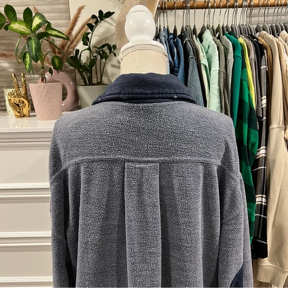 Free People | Indigo Blue Ruby Oversized Shirt Jacket size Small - Picture 7 of 14